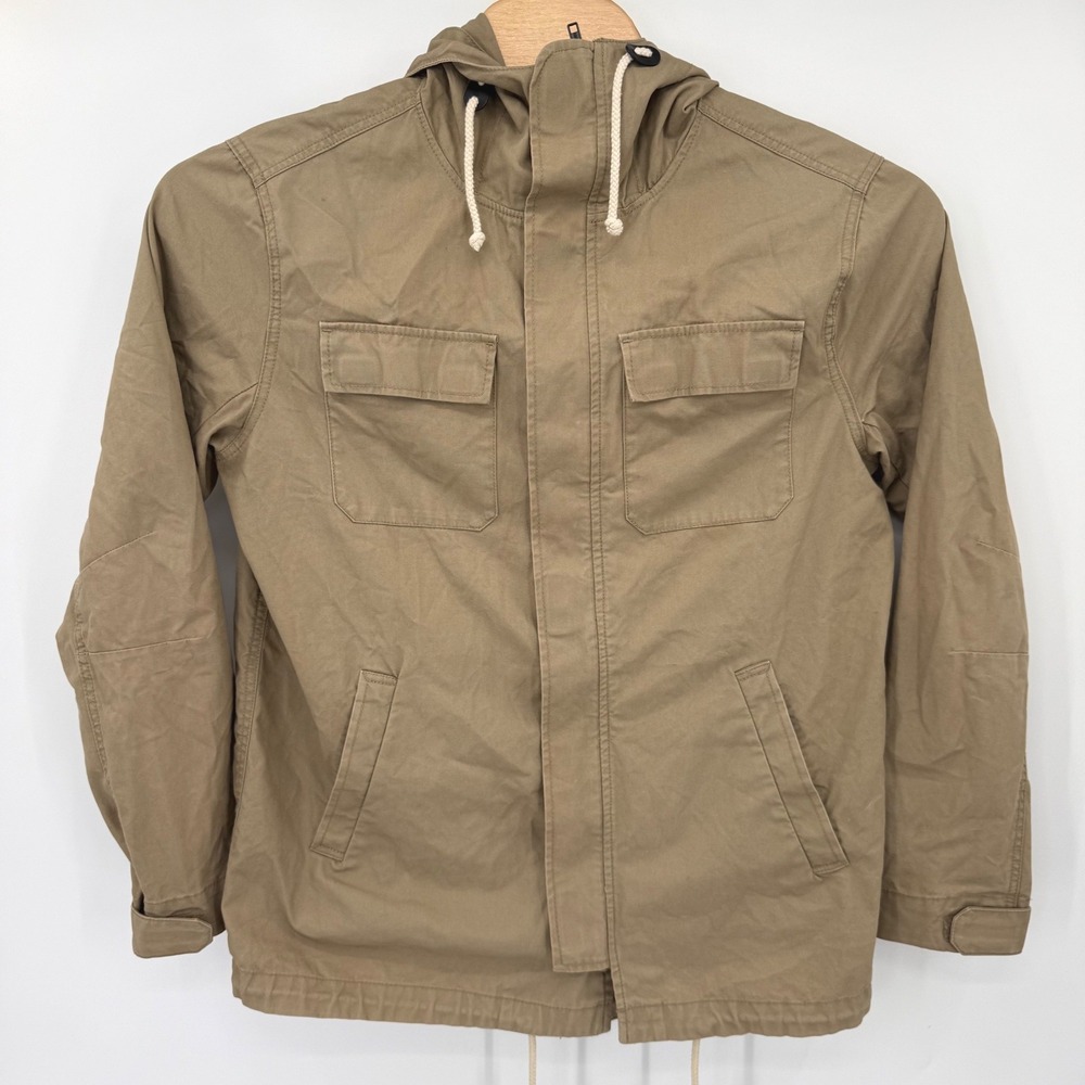 H&M Divided Field Jacket Mens M Khaki Tan DB Surplus Military Utility Hooded
